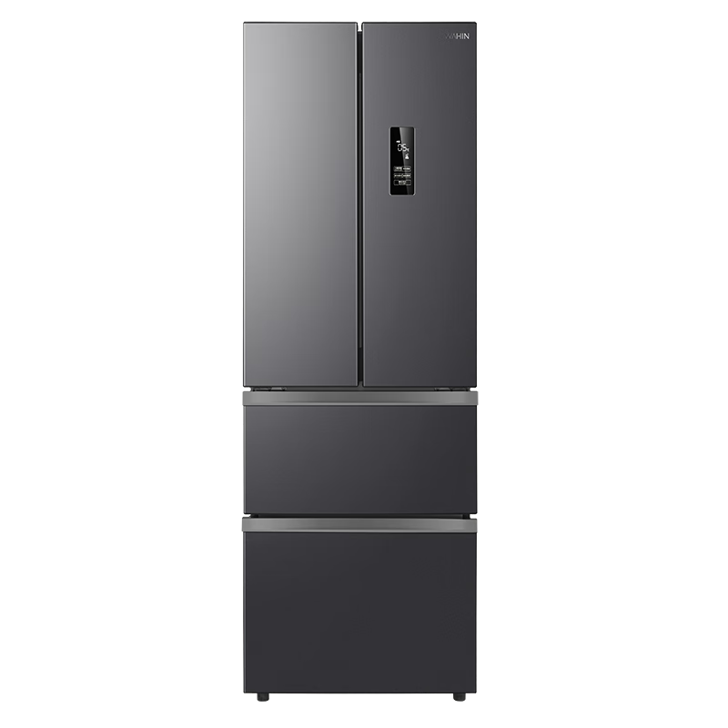 华凌美的冰箱出品326升法式多门一级能效双变频风冷家用电冰箱节能保鲜净味居家冰箱BCD-326WFPH 灰色