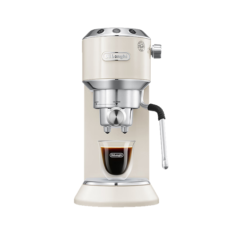 De'Longhi 德龙 Delonghi）咖啡机 半自动咖啡机 意式浓缩 家用 泵压式 EC885.CR 奶油色