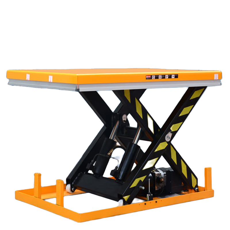 爵力電動(dòng)升降機升降平臺車(chē)小型液壓舉升機卸貨平臺剪叉升降臺貨梯平板 載重1噸1米【臺面1300*820】
