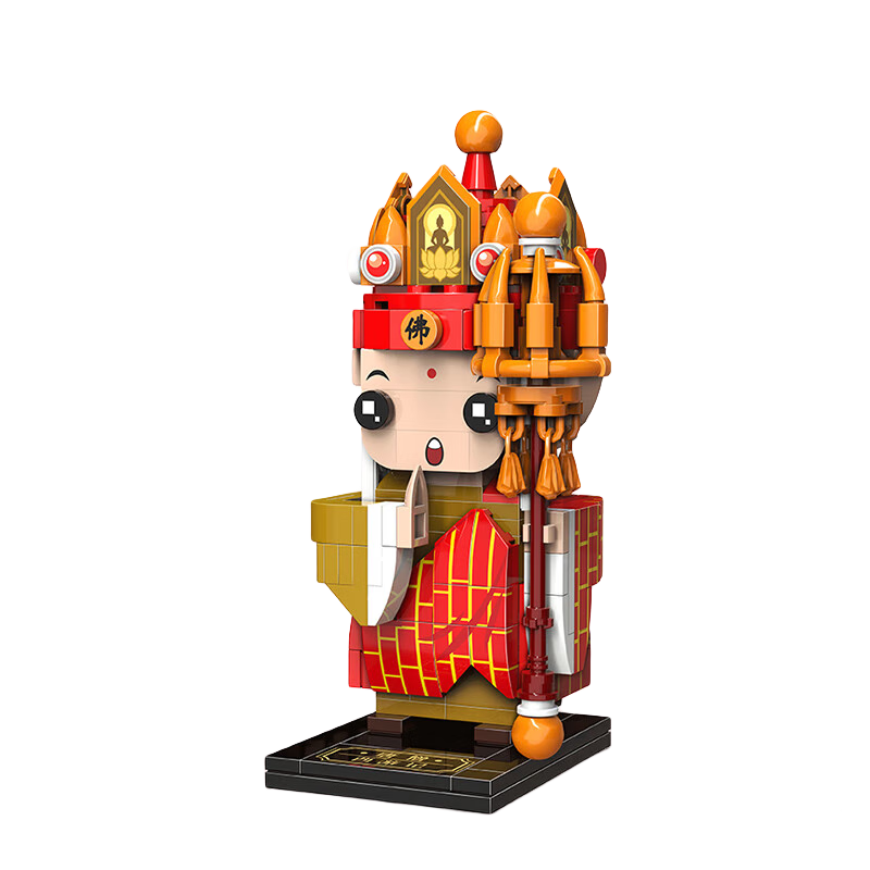 哲高国风神话人物京剧西游记三国拼装积木方头人仔玩具儿童男女孩礼物 孙悟空（小颗粒款）-256PCS