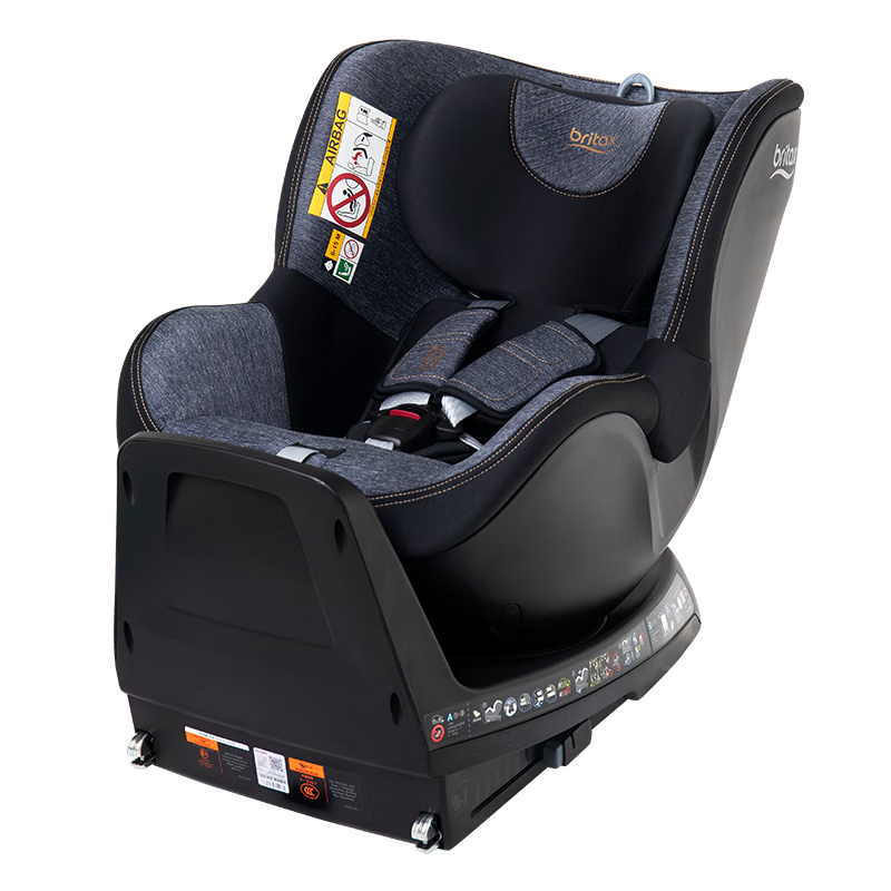 宝得适（Britax） 宝宝儿童安全座椅0-4岁360度旋转汽车ISOFIX硬接口双面骑士 新色上市 精致蓝II代【JD物流】