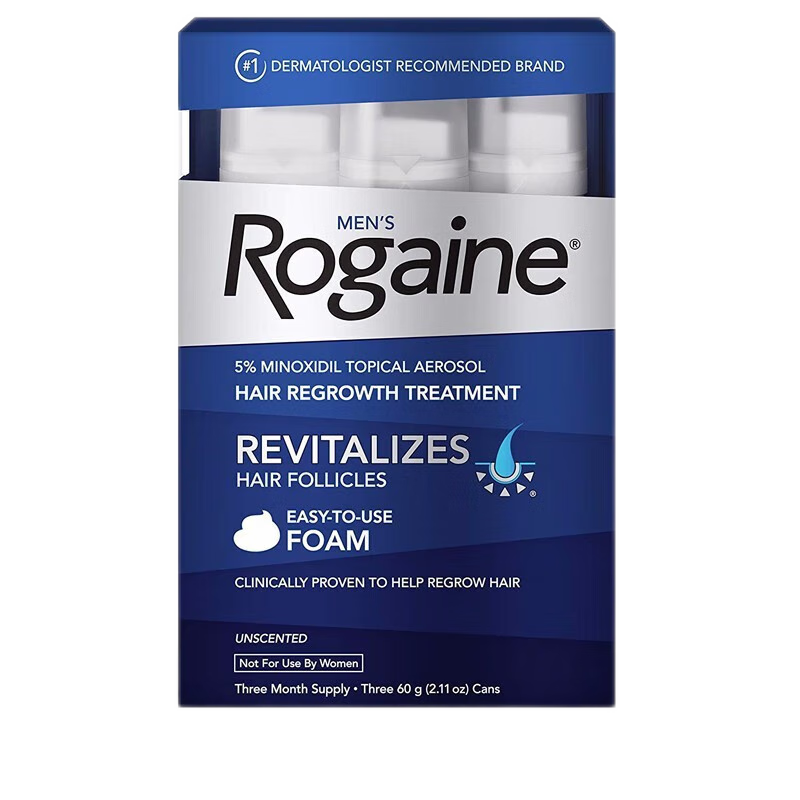 Rogaine �ཡ ��5%��ŵ�ض� ��ʿ��ĭ�� 60g*3ƿ 5%Ũ��