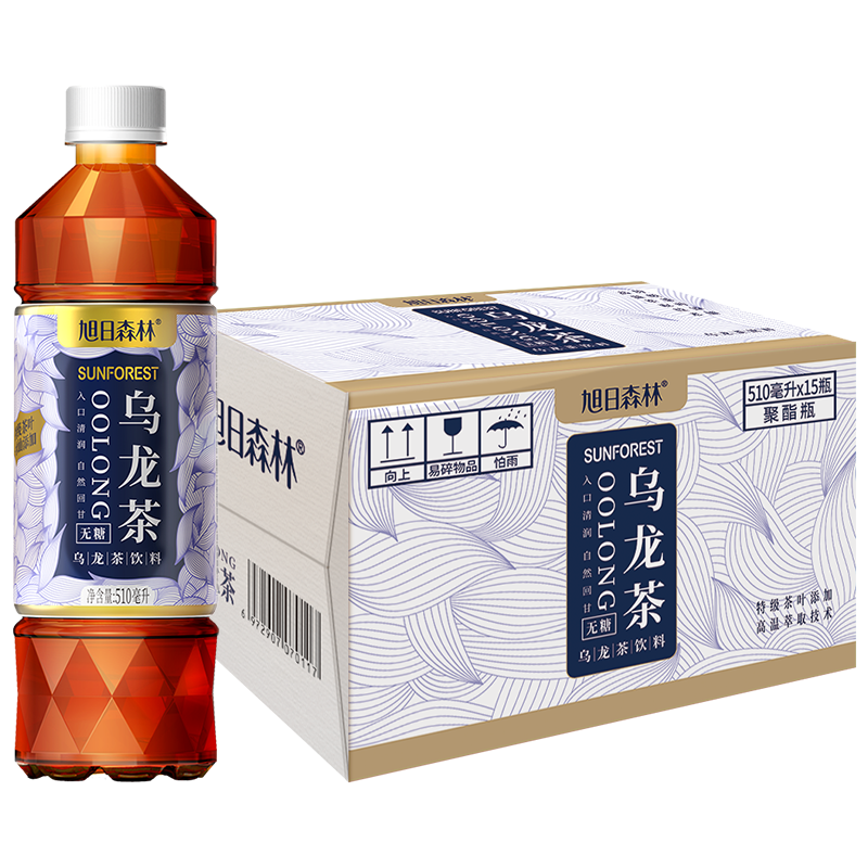 旭日森林 无糖乌龙茶    茶饮品 乌龙茶 510ml*15瓶整箱