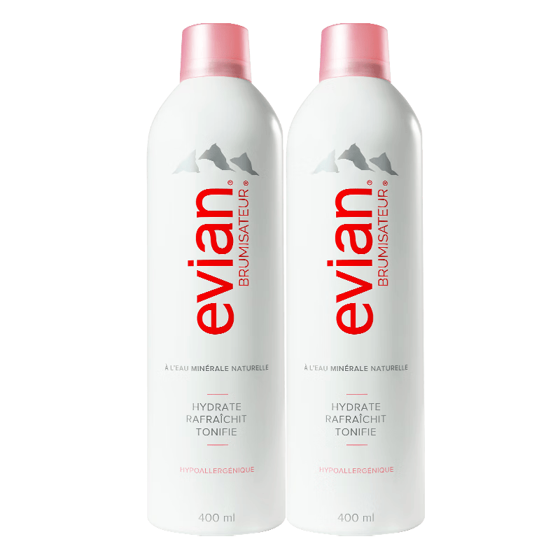EVIAN/���� ��Ȼ��Ȫˮ���� ˬ��ˮ 400*2ml 72.9Ԫ