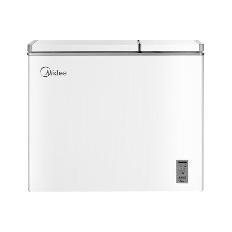 美的（Midea）双温冰柜210升家用冷柜减霜80%1级节能低音冻肉双箱冰柜大冷冻小冷藏保鲜双开门智能电子冰鲜冰箱 冷冻150L【-12~-24℃】+冷藏60L【-4~4℃】210DKEM白色