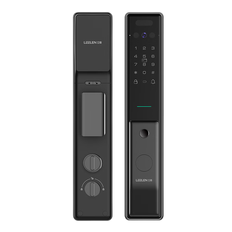 立林（LEELEN）3D人脸识别智能锁指纹锁密码锁家用防盗门智能门锁防盗门锁电子锁 T06M极夜黑【人脸+可视大屏】