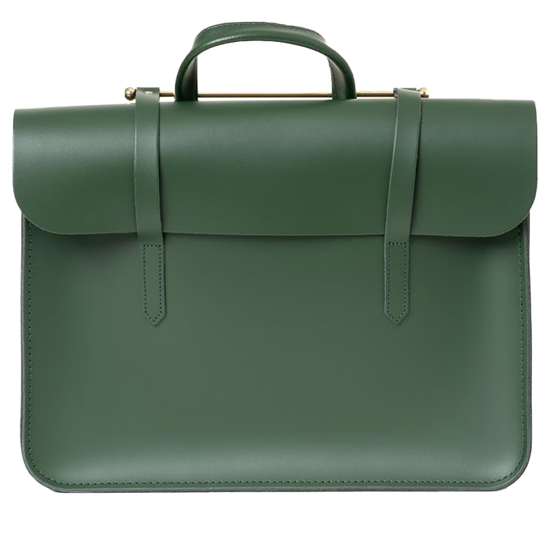 The Cambridge Satchel Company英国剑桥包MusicCase黑色音乐包 男女单肩手提公文商务包 邮差包 橄榄绿