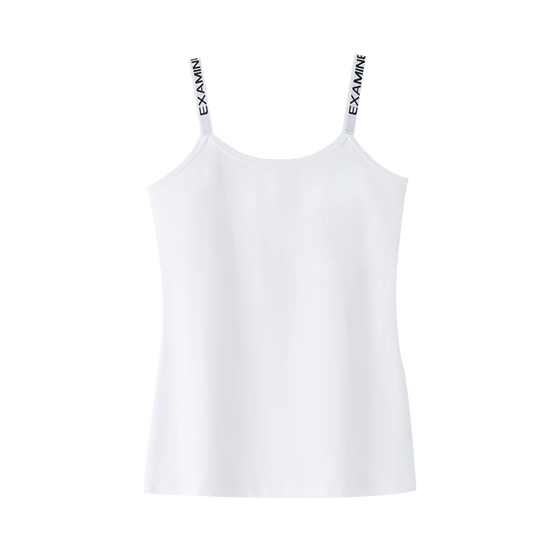 別語 白色吊帶背心女美背春夏季新款外穿修身內(nèi)搭無袖上衣 白色【字母】 M (89-100斤)