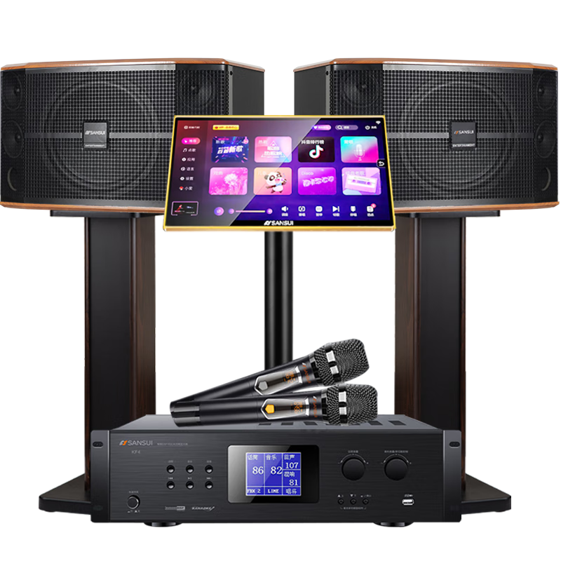 ���ڲ�����ɽˮ��SANSUI�� FK-101רҵ10���ȼ������ü�ͥ����k��������װ�������ʿ���OK���书��һ���ӰԺ FK101����Ƶ����+����+��Ͳ+3TB����