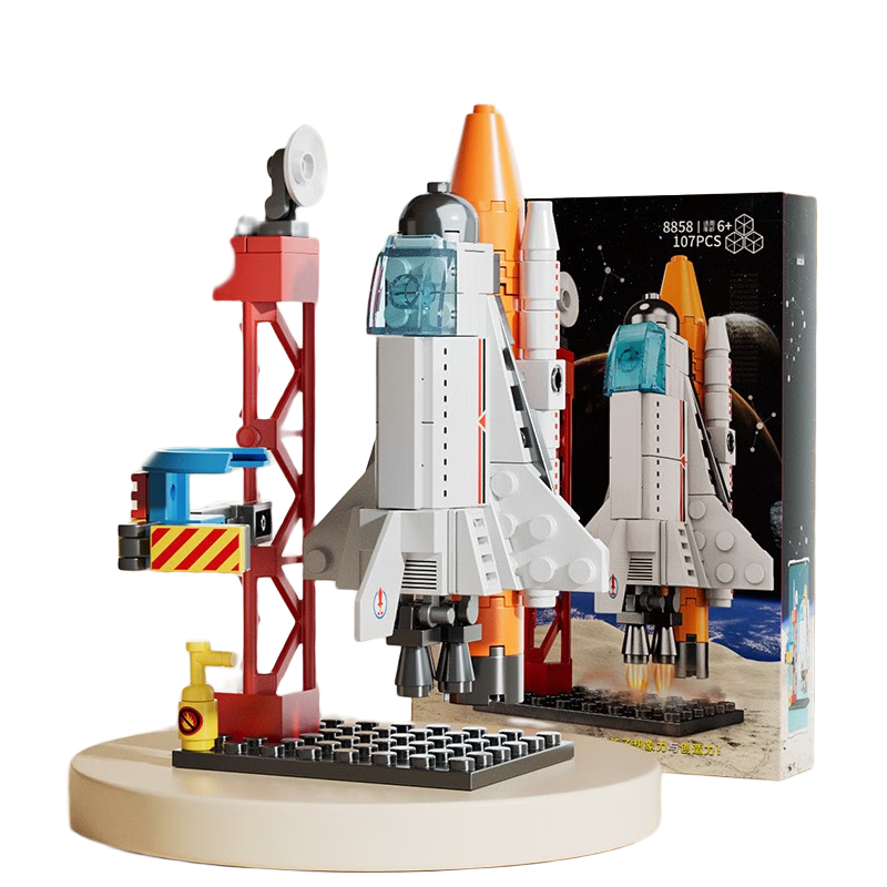 森林龙 航天飞船火箭积木拼装玩具