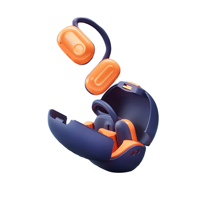 SANAG塞那真无线蓝牙耳机开放式不入耳骨传导概念挂耳式Z65S通话音乐降噪运动骑行跑步新款 能量橙 适用华为鸿蒙苹果小米OPPO