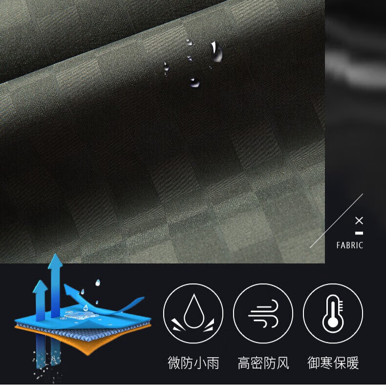 斯巴奴2025冬季新款加厚面包棋盘格羽绒服连帽男装鸭绒保暖外套潮 卡其l潮流老花l锁温内胆 4XL (195)