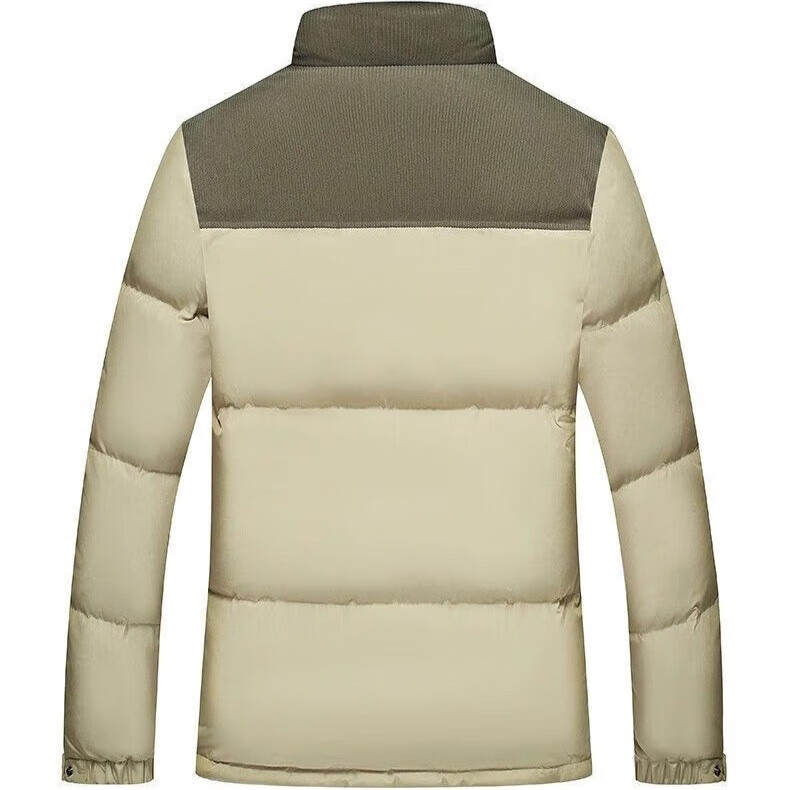 斯巴奴加厚拼接羽绒服男短款2025冬季新款立领90白鸭绒保暖男装外套 绿色丨加厚升级新国标90%白鸭绒 XL (180)