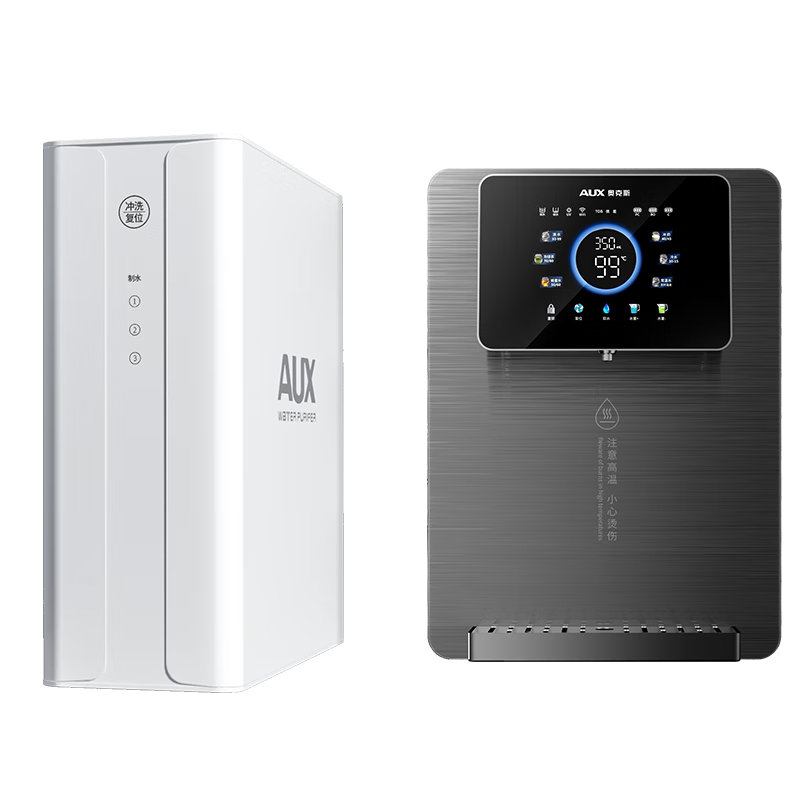 ���ڲ������¿�˹��AUX����ˮ������ֱ��ˮ����װ���ȹ��߻��ڹ�ʽ�ͱ߹�ro����͸��ˮ������ֱ��һ���������ˮǰ�ù����� ��ȫ��������װ����ˮ��+���ȹ��߻�+ǰ��