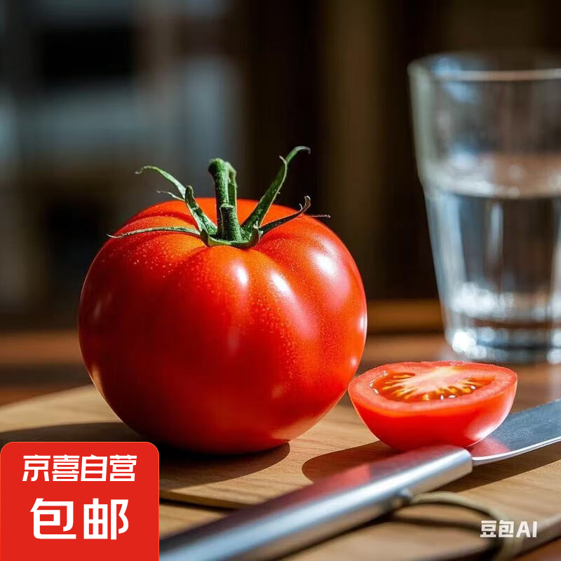 【超市精选】山东沙瓤水果西红柿新鲜番茄蔬菜减肥单果100g起 西红柿中大果 4斤 带箱