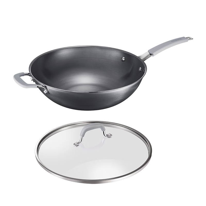 查蒙蒂納（TRAMONTINA）新品32cm碳鋼炒鍋 廚房好物家用中式炒菜鍋具煎鍋 電磁爐燃?xì)庠?碳鋼炒鍋 32cm