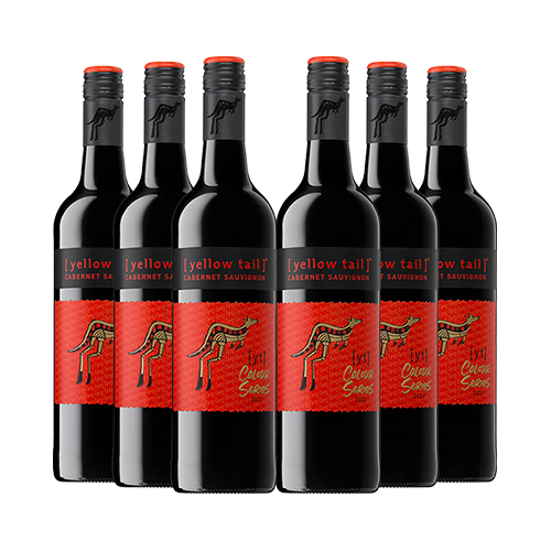 黄尾袋鼠（yellow tail）西拉加本力葡萄酒750ml*6整箱原瓶进口红酒 世界加本力苏维翁葡萄酒6支