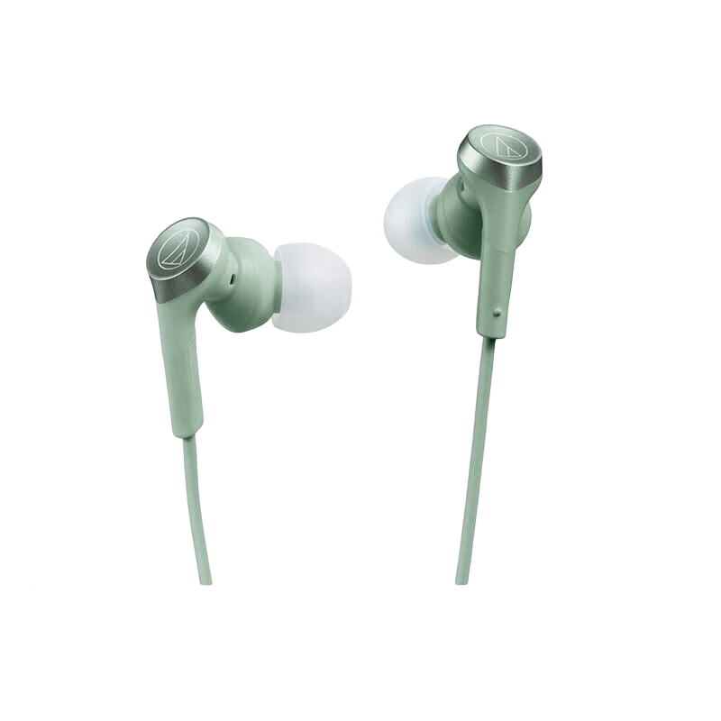 鐵三角（Audio-technica）ATH-CKD3C/ATH-CKS330Li有線(xiàn)耳機通用華為小米手機Type-C接口蘋(píng)果接口高清音質(zhì)深沉低音 綠色Type-C接口【升級版】