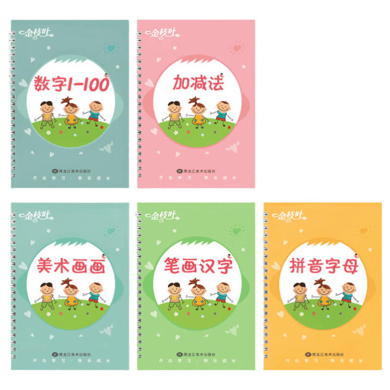 金枝叶幼儿园数字练字帖学前班汉字笔画字帖儿童启蒙3岁456岁凹槽控笔训练练习本