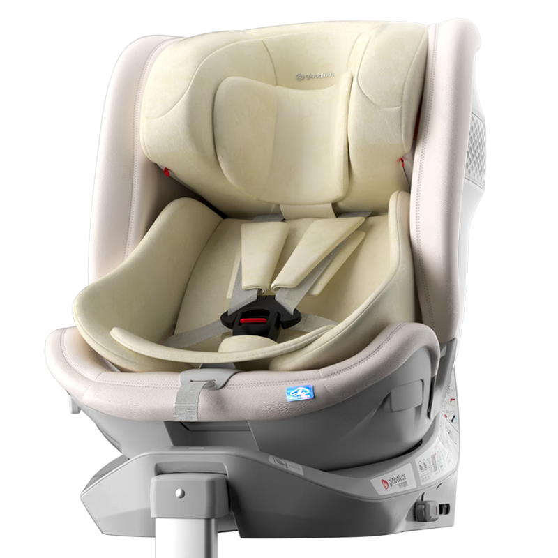 環(huán)球娃娃（GLOBALKIDS）啟智尊享版安全座椅 0-9歲兒童安全汽車座椅360度旋轉i-Size認證 啟智尊享版-巴黎玄米【熱銷】