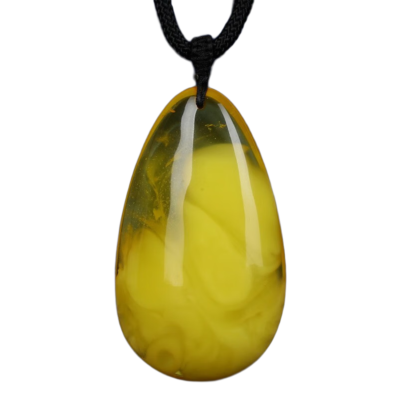 嘉樂(lè)（Carol）琥珀蜜蠟吊墜男女蜜蠟水滴素石項(xiàng)墜波羅的海天然無(wú)烤項(xiàng)鏈毛衣鏈 A3款含繩約 11.8克 /A0112