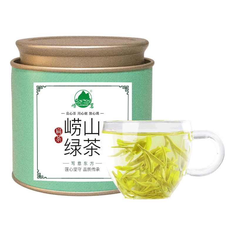 laoming 崂茗 正宗崂山绿茶2024新茶春茶特级50g豆香浓香青岛特产茶叶明前扁茶