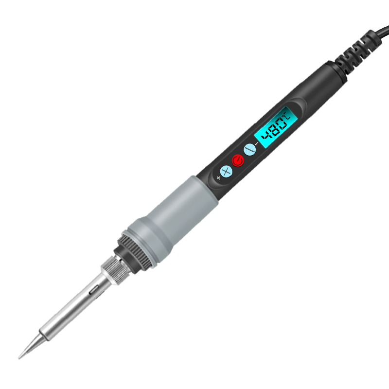 HANDSKIT 電烙鐵家用維修焊錫焊槍內(nèi)熱式60W/90w可調(diào)溫電焊筆套裝烙鐵頭 90w數(shù)顯調(diào)溫 休眠防靜電10件套