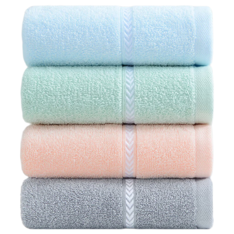 洁丽雅（Grace）纯棉毛巾新疆棉柔软亲肤吸水洗脸面巾成人全棉A类擦脸巾 四条装