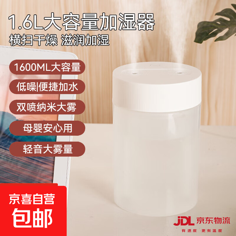 加湿器家用空气加湿器净化器香薰机空调房加湿器大容量2025新款usb便携静音办公室桌面宿舍学生 旗舰款-【双喷+静音加湿