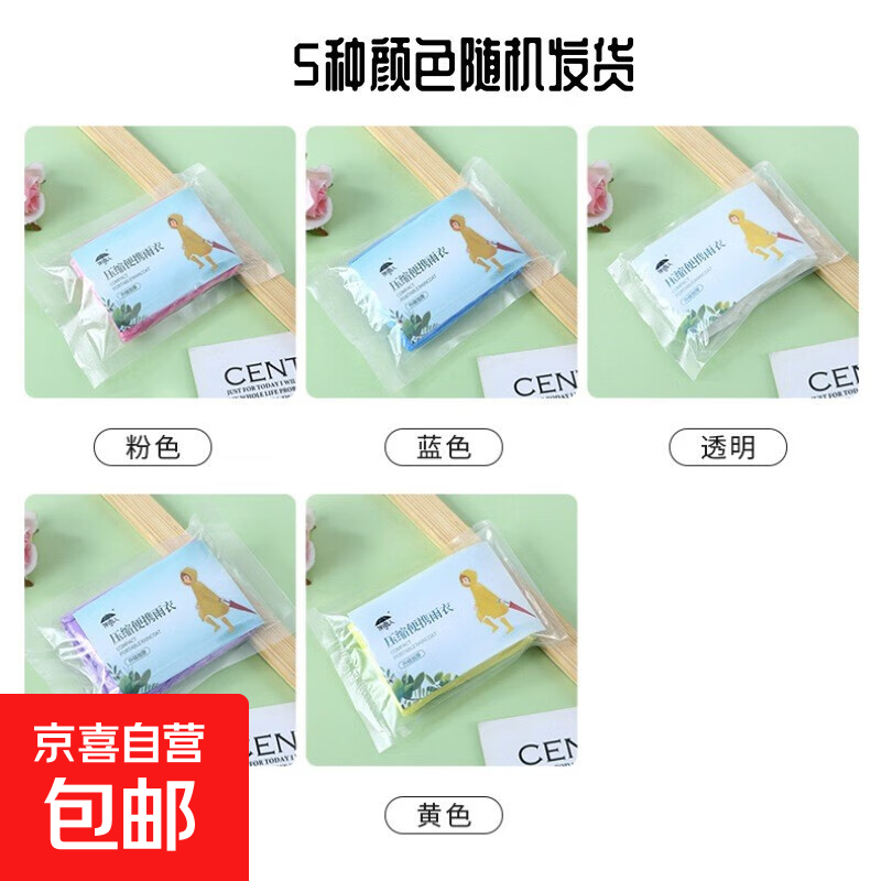 一次性卡片雨衣加厚成人儿童便携全身压缩一体游乐园便携式防暴雨 升级款卡片雨衣体验装【一个装】
