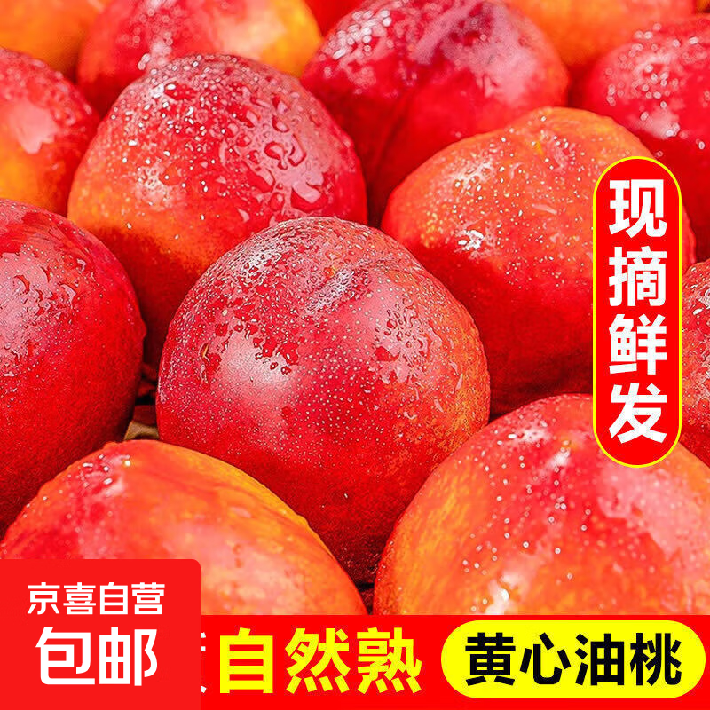国产黄心油桃 桃味十足  产地直发 现摘现发喜田 单果50g+ 带箱1斤