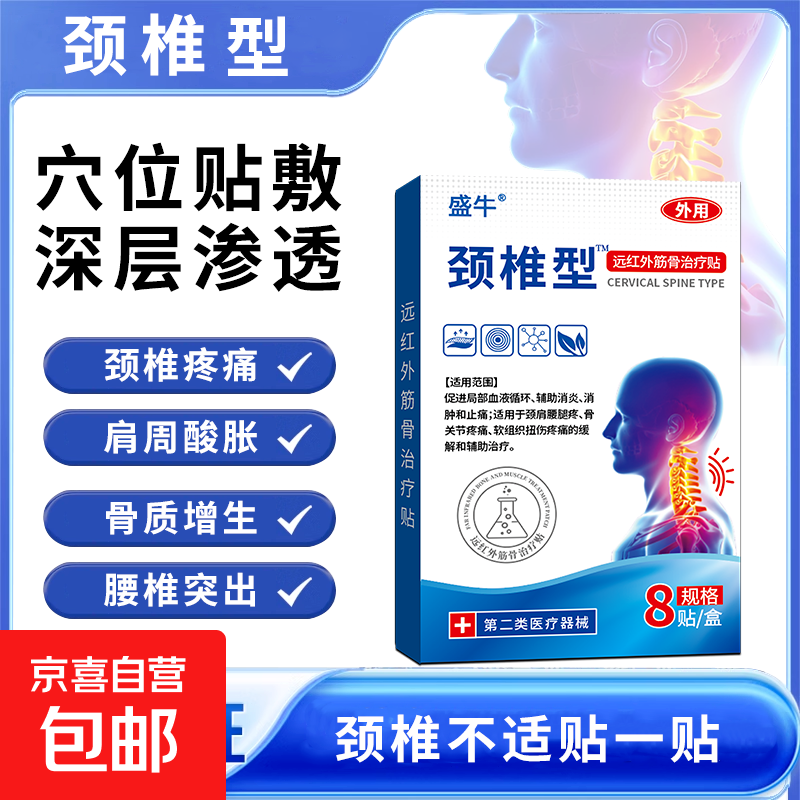 颈椎痛止痛膏药贴膏药舒筋活血止痛消炎腰椎间盘突出风湿关节消炎 1盒8贴【试用装】