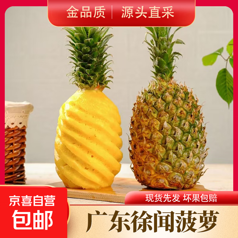 【精选好果】广东徐闻菠萝新鲜水果生鲜香水菠萝金钻百果园特产 【试吃1个装】单果400g+