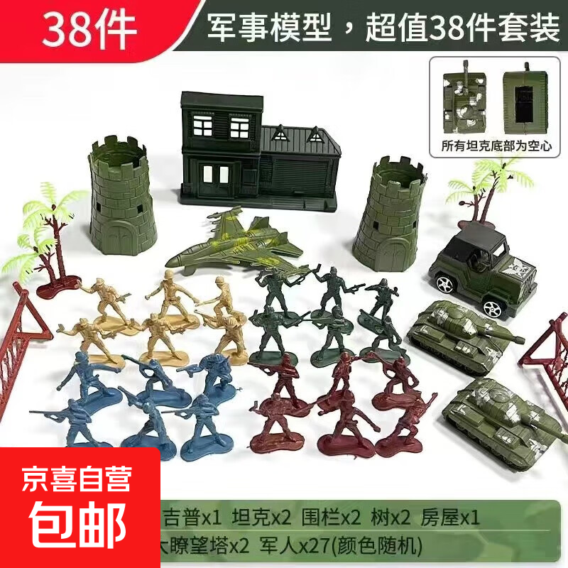 22:31 京喜 小兵人玩具模型团套装，拼团拍下1-副业网