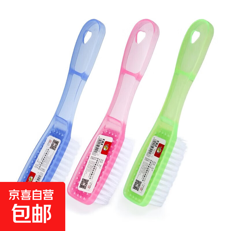 透明鞋刷子长柄鞋刷多功能软毛刷鞋刷洗鞋家用耐用宿舍鞋子刷 水晶鞋刷1把-颜色随机