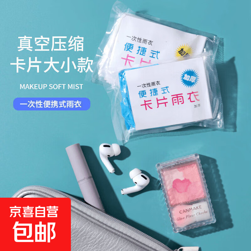 一次性卡片雨衣 – 超轻便携 防水防风 仅售5元！