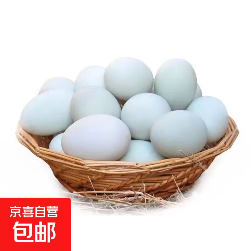 鸭蛋新鲜生鸭蛋60-70g土鸭蛋农家散养绿壳青皮鸭蛋整箱批发 10枚