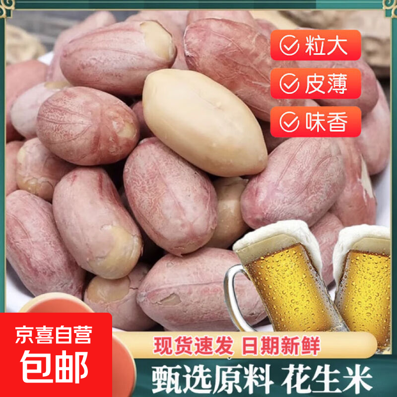 五香花生大粒大料花生米袋装下酒菜烤熟休闲零食 五香花生原味 500g*1袋