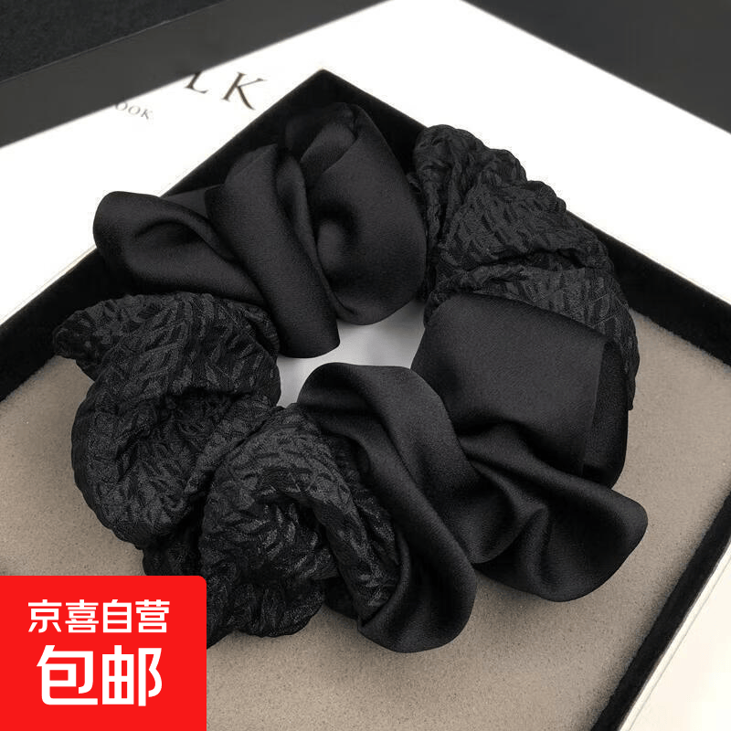 春季弹力新款气质大肠发圈洋气皮筋高级感褶皱发绳扎头花头绳儿童 双拼 大肠发圈1个