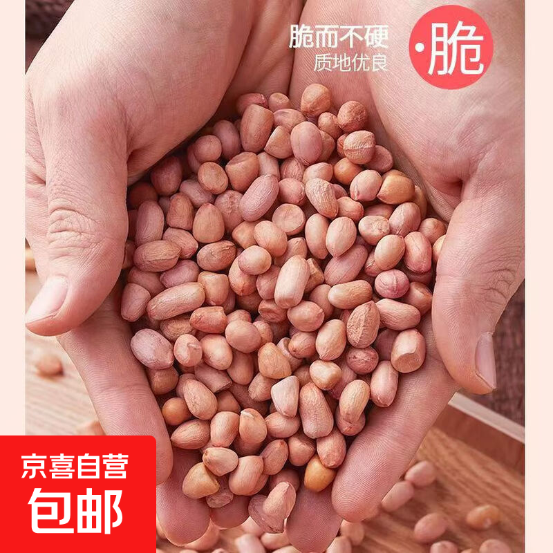 粉皮花生 花生米 带壳花生生花生农家自产熬粥煲汤五谷杂粮 小颗粒花生米200g