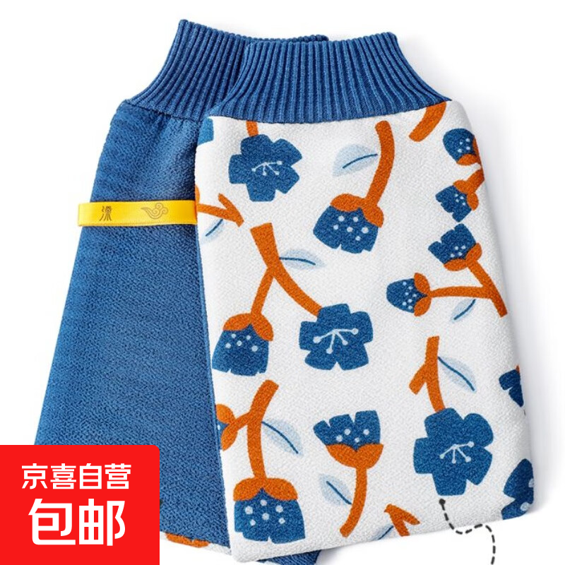 搓澡巾女士无痛搓泥不伤肤高双面两用家用高级洗澡巾神器 玫瑰蓝1个装