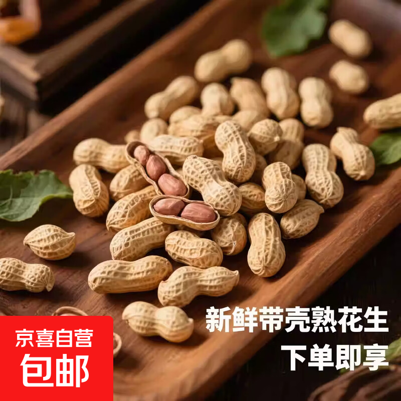 农家柴火铁锅炒花生带壳五香熟花生炒货休闲零食年货小吃下酒菜 铁锅炒花生250g