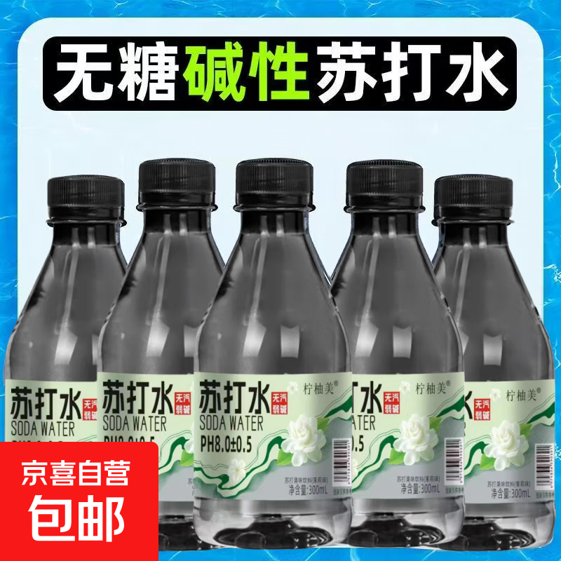 【夏季必备】0糖0脂弱碱性苏打水不含气不含糖无汽苏打饮料 茉莉味苏打水300ml*1瓶