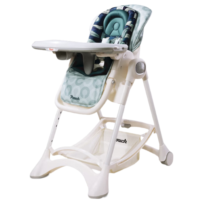 帛琦（Pouch）寶寶餐椅嬰兒餐桌便攜可折疊可坐可躺多功能成長椅k05max鯤鵬
