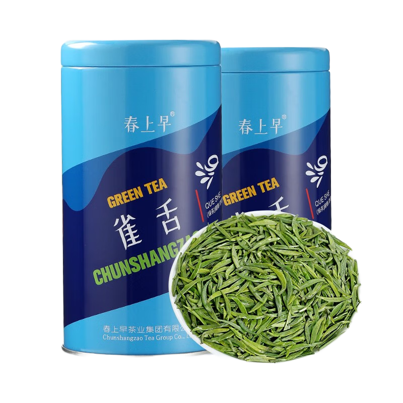 春上早特級雀舌綠茶 2025明前新茶 特級茶葉 四川特產(chǎn)禮盒裝 藍罐雀舌125g*1罐