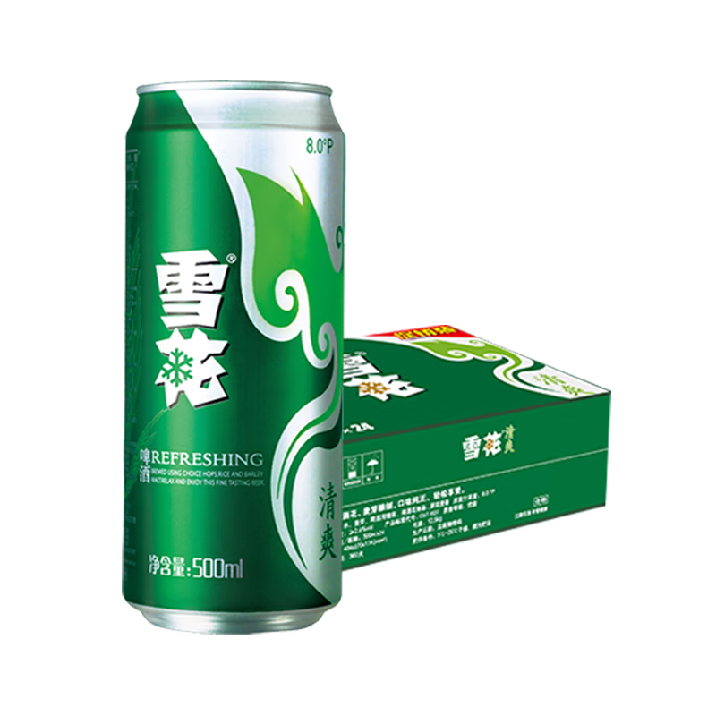 SNOWBEER 雪花 清爽啤酒 500ml*24听