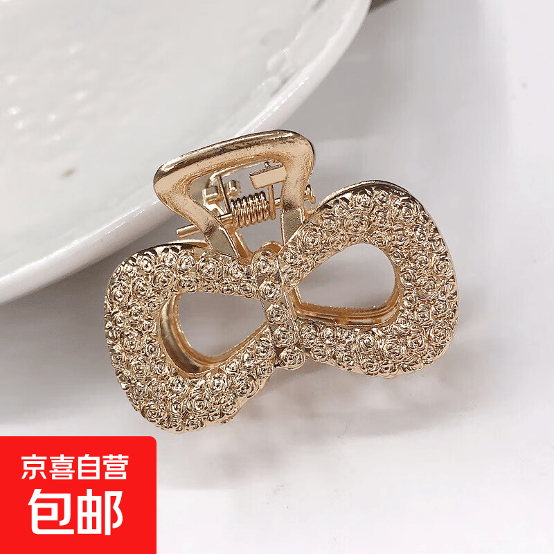 韩国网红发饰顶夹发卡小抓卡发夹后脑勺抓夹女中小号头发夹子发抓 蝴蝶结4.5cm大小