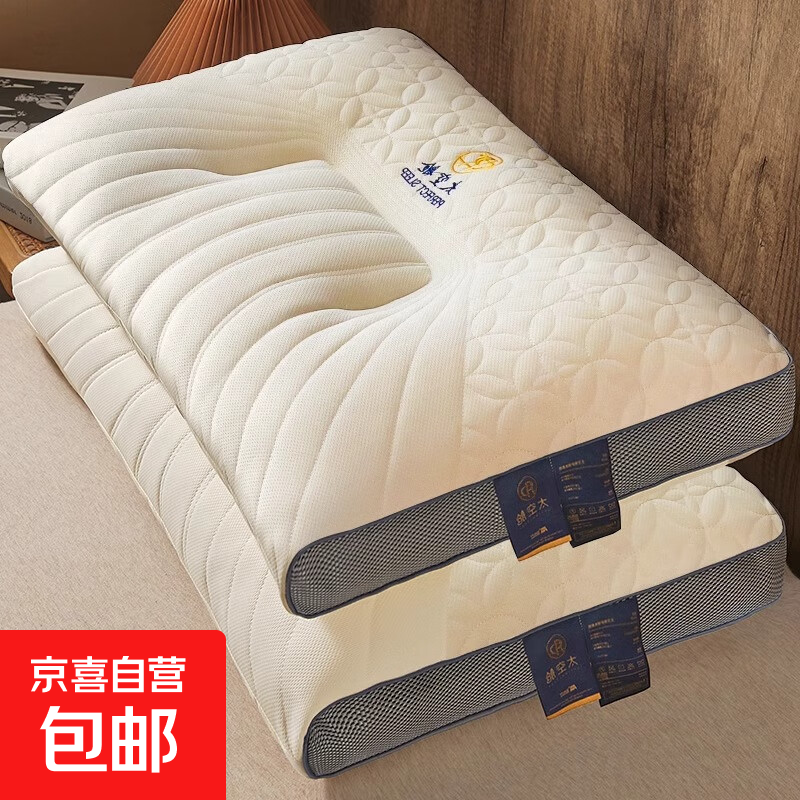 枕头枕芯家用护颈椎助睡眠一对套装学生宿舍超柔低枕酒店专用 高枕 枕头一对
