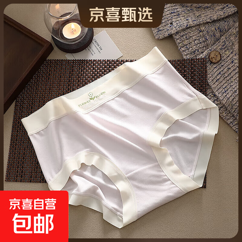 CariaKnar 莫代尔内裤女士棉裆少女中腰透气女生薄款大码三角裤 浅紫色 1条 XL 120-140斤