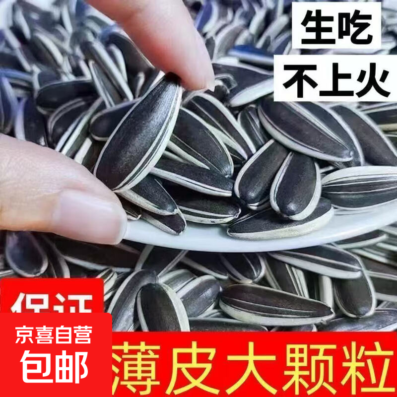 瓜子批发新货葵花籽原味大颗粒香瓜子袋装休闲零食炒货年货袋装 1袋【500克瓜子】